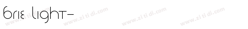 brie light字体转换